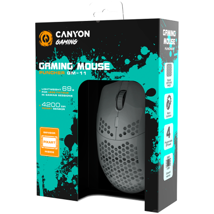 CANYON fare Puncher GM-11 RGB 7 tuşlu Kablolu Beyaz