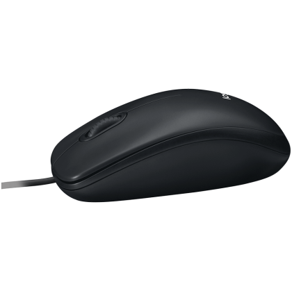 LOGITECH B100 Corded Mouse - BLACK - USB - B2B