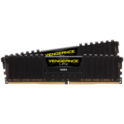 Corsair DDR4, 3200MHz 16GB 2x8GB Dimm, Unbuffered, 16-20-20-38, XMP 2.0, Vengeance LPX black Heatspreader, Black PCB, 1.35V, EAN:0840006608530