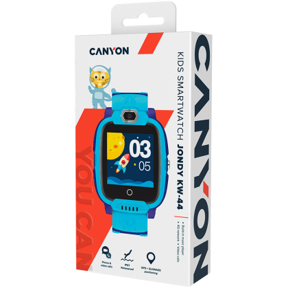 CANYON kids watch Jondy KW-44 4G Camera GPS Music Blue