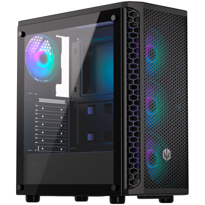 Endorfy Signum 300 ARGB, Mid-Tower, ATX/mATX/mITX, 2x USB-A (3.1 GEN 1), 1x Audio/1x Mic, 4x STRATUS 120 PWM ARGB fans, ARGB Controller, Tempered Glass, Mesh Front Panel, 413×216×447mm, 3 Year Warranty