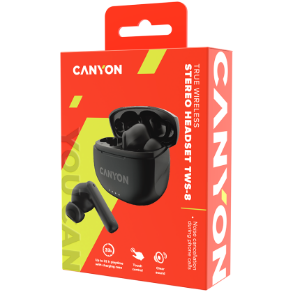 CANYON headset TWS-8 ENC Black