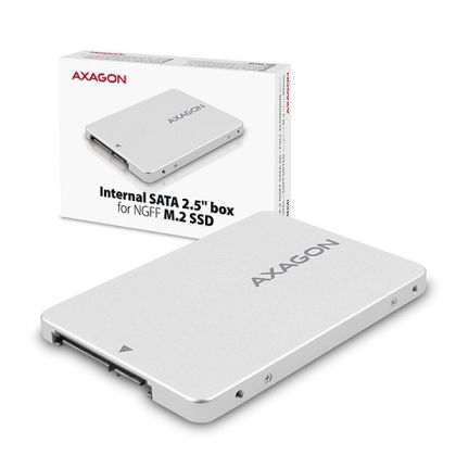 AXAGON RSS-M2SD SATA - M.2 SSD SATA, up to 80mm SSD, ALU body