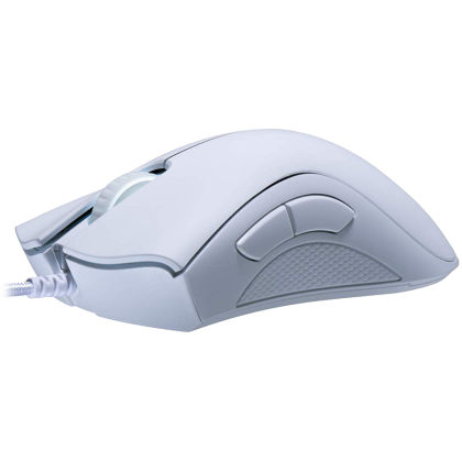 Razer DeathAdder Essential White Edition, Gaming Mouse, True 6,400 DPI optical sensor, Ergonomic Form Factor, Mechanical Mouse Switches with 10 million-click life cycle, 1000 Hz Ultrapolling, Single-color white lighting