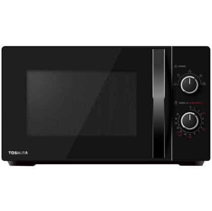 Microwave oven, volume 20L, mechanical control, 700W, 5 power levels, LED lighting, defrosting, black