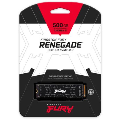 KINGSTON FURY Renegade 500GB SSD, M.2 2280, PCIe 4.0 NVMe, Read/Write 7300/3900MB/s, Random Read/Write: 450K/900K IOPS