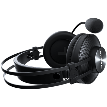 COUGAR Immersa Essential, 40mm Driver: High-quality Stereo Sound, 9.7mm Noise Cancellation Cardioid Microphone, 260g ultra Lightweight Suspended Leatherlike Headband Design, Volume Control & Microphone Switch Control