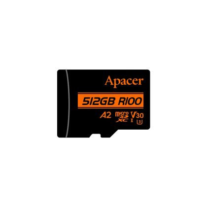 Apacer microSDXC 512GB UHS-I U3 V30 A2 Class 10, Adapter - AP512GMCSX10U8-R