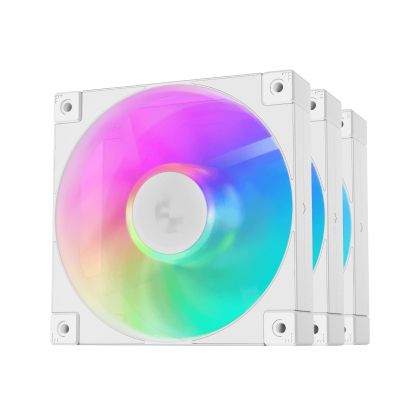 DeepCool Fan Pack 3-in-1 3x120mm - FD12 White, Addressable RGB