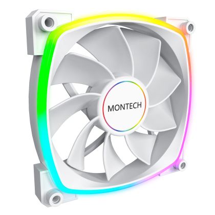 Ventilator Montech RX140 PWM, Ventilator REVERSE, 140mm, ARGB, Alb