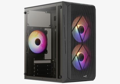 Cutie AeroCool Carcasa mATX - CS-107-A-BK-v2 - 3 ventilatoare incluse