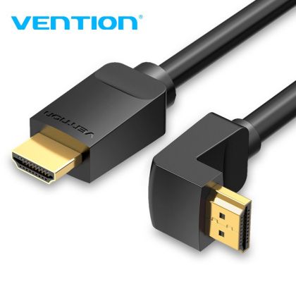 Vention Кабел HDMI Right Angle 270 Degree v2.0 M / M 4K/60Hz Gold - 1.5M Black - AAQBG