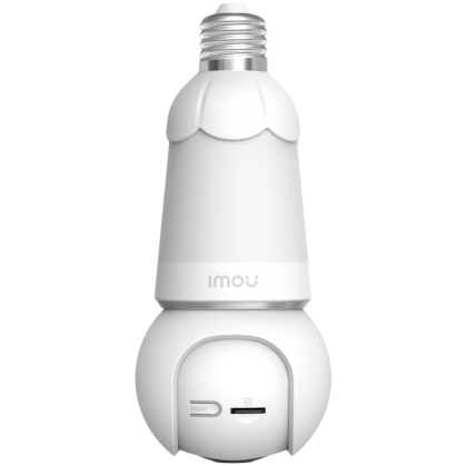 Imou 5MP Wi-Fi PTZ Bulb camera, H.265, 2.8 mm lens, Smart Full-Color Night Vision, Panoramic Pan & Tilt (340° Coverage), Built-in Mic & Speaker, Siren, Built-in Spotlight, Wi- Fi 6, Human/Vehicle Detection, Smart Auto Tracking, 350 Lumen