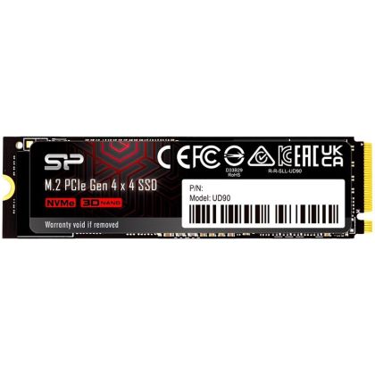 Silicon Power UD90 2TB SSD PCIe Gen 4x4 SSD UD90 - PCIe Gen4x4 & NVMe 1.4, 3D NAND, SLC Cache + HMB, 5 year warranty - Max 4800/4200 MB/s