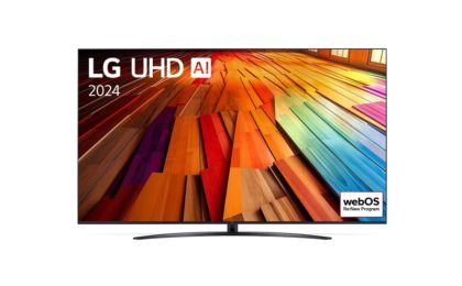 Телевизор LG 86UT81003LA, 86" 4K UltraHD TV 4K (3840x 2160), DVB-T2/C/S2, webOS 24 Smart TV, ThinQ AI, Alpha 5 AI 4K Gen7, WiFi, HDR10 pro, HLG, ALLM/HGiG, AI Upscaling, AI Sound(Virtual 9.1.2 Up-mix), AirPlay, Quick Card, HDMI eARC, CI, LAN, USB, Bluetoo