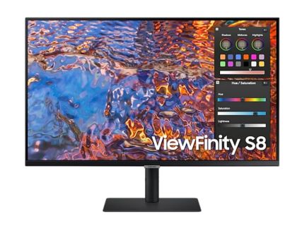 Monitor Samsung 32B800 32" IPS LED, 60 Hz, 5 ms GTG, 3840x2160, 300 cd/m2, Flicker Free, PBP, PIP, USB-C 90W, 3xUSB 3.0, Display Port 1.4, 2xHDMI 2.2, Black