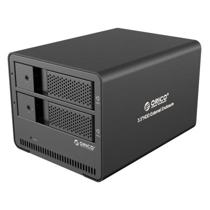 Orico Storage - Case - Dual Bay 3.5" Aluminium Black - 9528U3