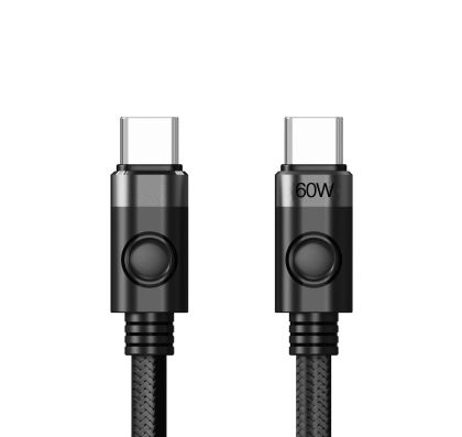 Orico Cable USB C-to-C PD 60W Charging 1.0m Black - CDX-60CC-BK