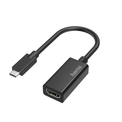 Adaptör HAMA 200315, USB-C erkek - HDMI dişi, Ultra HD, 4K, Siyah