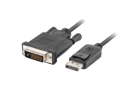 Кабел Lanberg display port (M) V1.2 -> DVI-D (M) (24+1) cable 1m, dual link, black