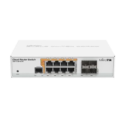 Switch 8 port Mikrotik CRS112-8P-4S-IN, 8 x Gigabit Ethernet ports, 10/100/1000Mbps, 4 x SFP