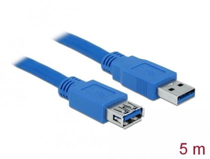 Delock Extension cable USB 3.0 Type-A male > USB 3.0 Type-A female 5 m blue