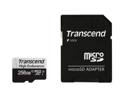 Memory Transcend 256GB micro SD w/ adapter U3, HighEndurance