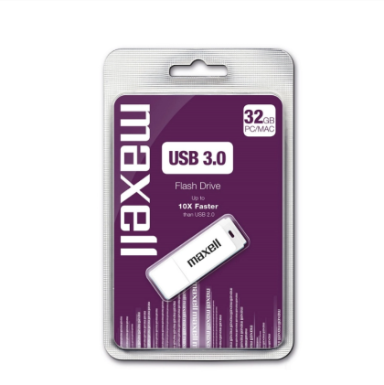 USB stick MAXELL Speedboat, 32GB USB 3.0 white