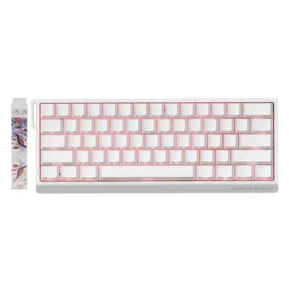 Madlions Professional Gaming Mechanical Keyboard MAD 60 HE RGB - 1K, Magnetic Amber Pro Switches - White