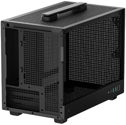 DeepCool CH160, Mini Tower, Mini-ITX, 2xUSB3.0, 1xType-C Gen 2, 1xAudio, Mesh Panel, Black, R-CH160-BKNGI0-G-1