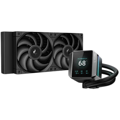 DeepCool MYSTIQUE 240, 360mm CPU Liquid Cooler, 2x120mm ARGB PWM Fans, Addressable RGB LED, Fluid Dynamic Bearing, Black, Intel LGA1700/1200/1151/1150/1155, AMD AM5/AM4, R-LX550-BKDSNC-G-1