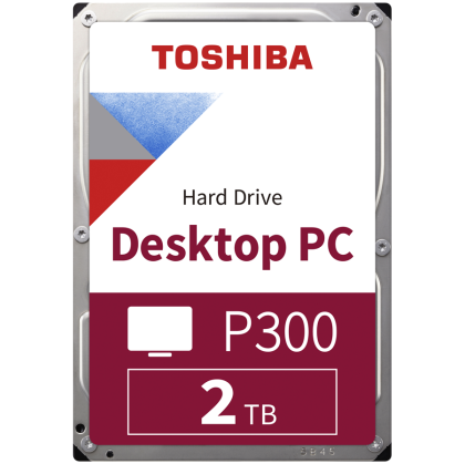 HDD desktop TOSHIBA 2TB P300 SMR (3.5", 256MB, 7200RPM, NCQ, AF, SATA 6Gbps)