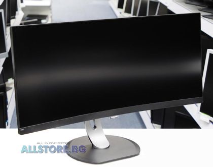 Philips 349P7FUBEB, 34" 3440x1440 WQHD 21:9 Stereo Speakers + USB Hub, Black, Grade A