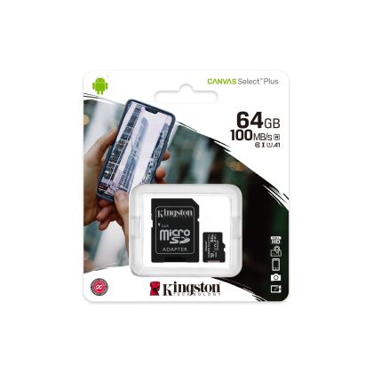 Hafıza kartı Kingston Canvas Select Plus, microSDXC 64GB