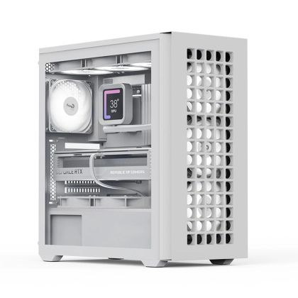 AeroCool Case ATX - D502A White, Addressable RGB