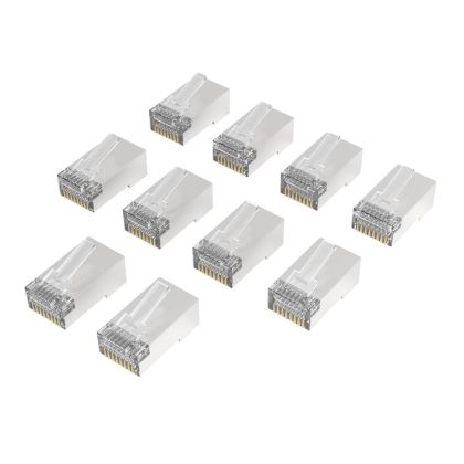 Hama Network Plug, CAT 6a, 10 Gbit/s, Shielded, 10 Pcs