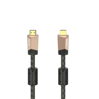 HAMA Premium kablo, HDMI erkek - HDMI erkek, 1,5 m, Ferrit, Altın kaplama konektörler