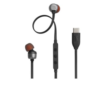 Headphones JBL T310C BLK USB-C In-ear headphones