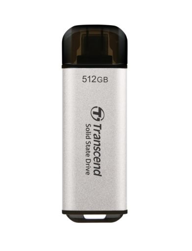 Hard disk Transcend 512GB, USB External SSD, ESD300S, USB 10Gbps, Type C, Silver