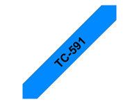 BROTHER P-Touch TC-591 negru pe albastru 9mm