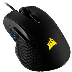Mouse pentru jocuri Corsair IRONCLAW RGB, FPS/MOBA, negru, LED RGB iluminat din spate, 18000 DPI, optic (versiunea UE), EAN:0843591061933