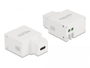 Модул Delock, USB-C порт за зареждане, За монтаж на панел Keystone