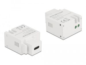 Модул Delock, USB-C порт за зареждане, За монтаж на панел Keystone