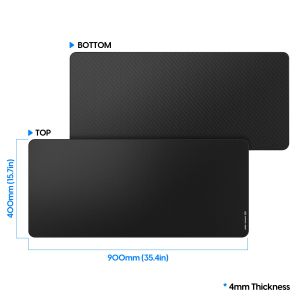 Pulsar Gaming Mousepad ParaBrake V2 Mouse Pad XXL Black - 900 x 400 mm