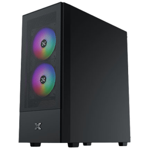 Hero II Air 3F Black EN41655, ATX/M-ATX/MINI ITX, USB3.0 X1, USB2.0 X2, HD AUDIO, Front Meshed Grill & Left TG, 3PCS Z20F Fixed LED Fan