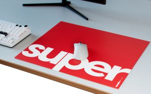 Superglide професионален стъклен геймърски пад за мишка Gaming Glass Mousepad Superglide Pad v2 XL Red - 490 x 420 mm