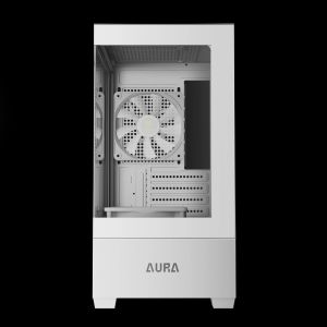 Gamdias Case mATX - AURA GC9M White - 3 x 120 mm A-RGB, Tempered Glass