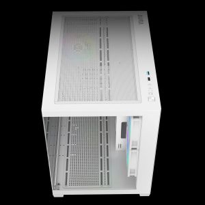 Gamdias Case mATX - AURA GC10M White - 3 x 120 mm A-RGB, Tempered Glass