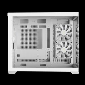 Gamdias Case mATX - AURA GC10M White - 3 x 120 mm A-RGB, Tempered Glass