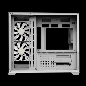 Gamdias Case mATX - AURA GC10M White - 3 x 120 mm A-RGB, Tempered Glass
